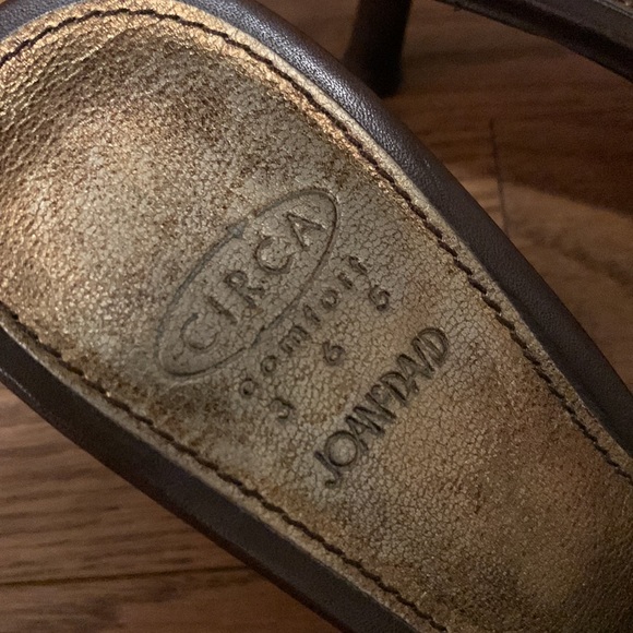 Circa Joan & David brown slip on heels brown woven leather - Picture 6 of 7